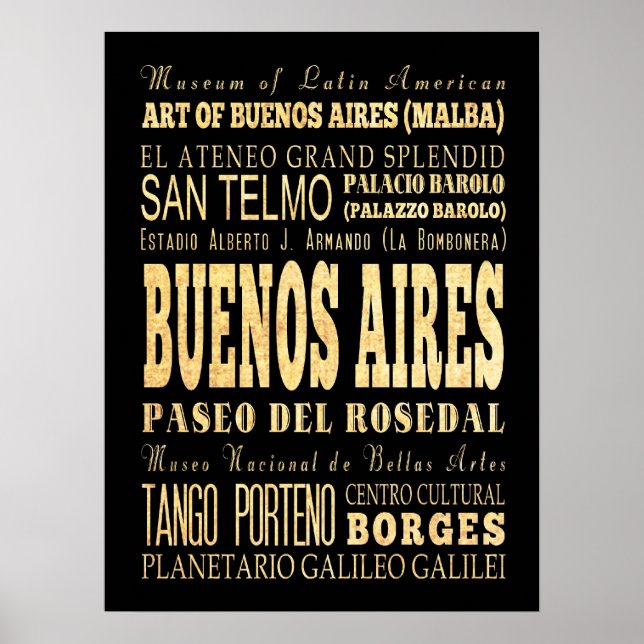Buenos Aires Argentinien Poster (Vorne)