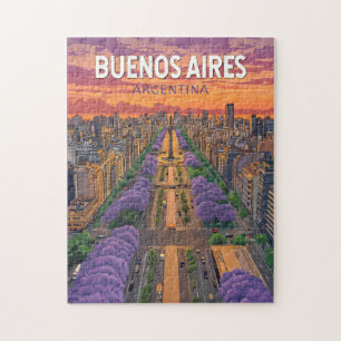 Buenos Aires Argentinien Reise Kunst Vintage Puzzle