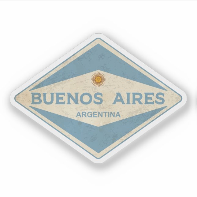 Buenos Aires Argentinien Vintag Aufkleber (Vorderseite)