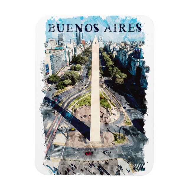 Buenos Aires Argentiniens Skyline-Abbildung Magnet (Vertikal)