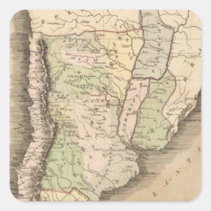 Buenos Aires, Chile und Patagonia Quadratischer Aufkleber