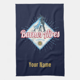 Buenos Aires City Argentina Retro Tango Vintag Geschirrtuch