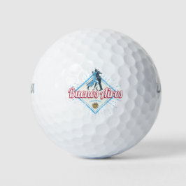 Buenos Aires City Argentina Retro Tango Vintag Golfball