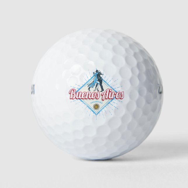 Buenos Aires City Argentina Retro Tango Vintag Golfball (Vorderseite)