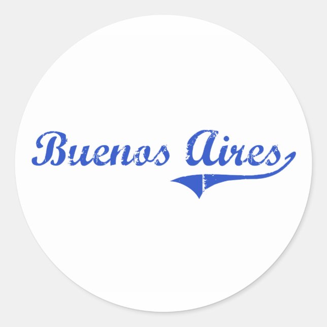 Buenos Aires City Classic Runder Aufkleber (Vorderseite)