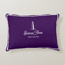 Buenos Aires City Vintage Minimal Wurfkissen