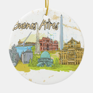 Buenos Aires Keramik Ornament