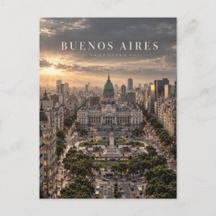 Buenos Aires Kinematografische Monochrome Stadt Ku Postkarte