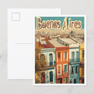 Buenos Aires Kunstvoll wandern im Vintage Postkarte
