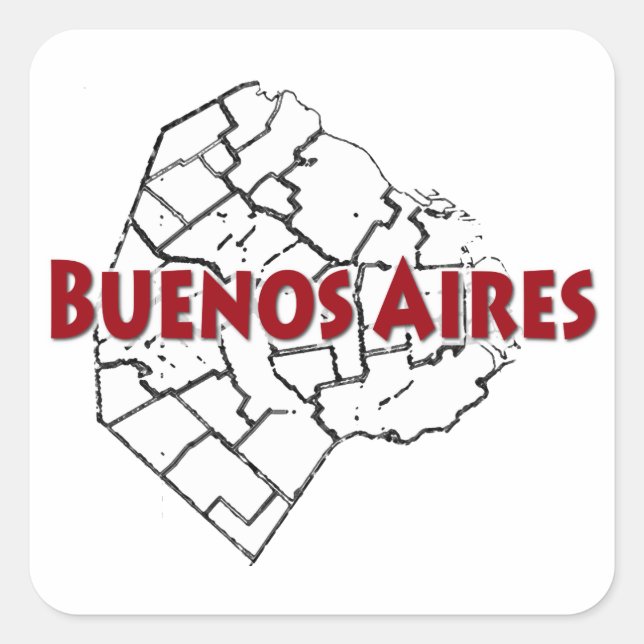 Buenos Aires Quadratischer Aufkleber (Vorderseite)