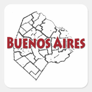 Buenos Aires Quadratischer Aufkleber