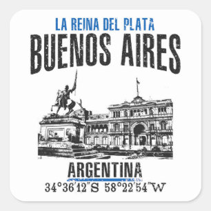 Buenos Aires Quadratischer Aufkleber