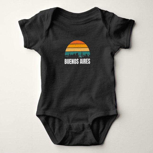 Buenos Aires Retro  Baby Strampler (Vorderseite)