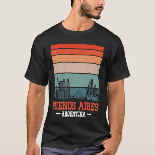 Buenos Aires Retro Vintag Sunset Skyline Buenos os T-Shirt