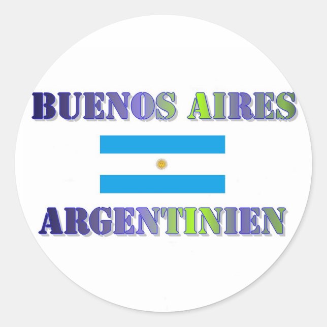 Buenos Aires Runder Aufkleber (Vorderseite)