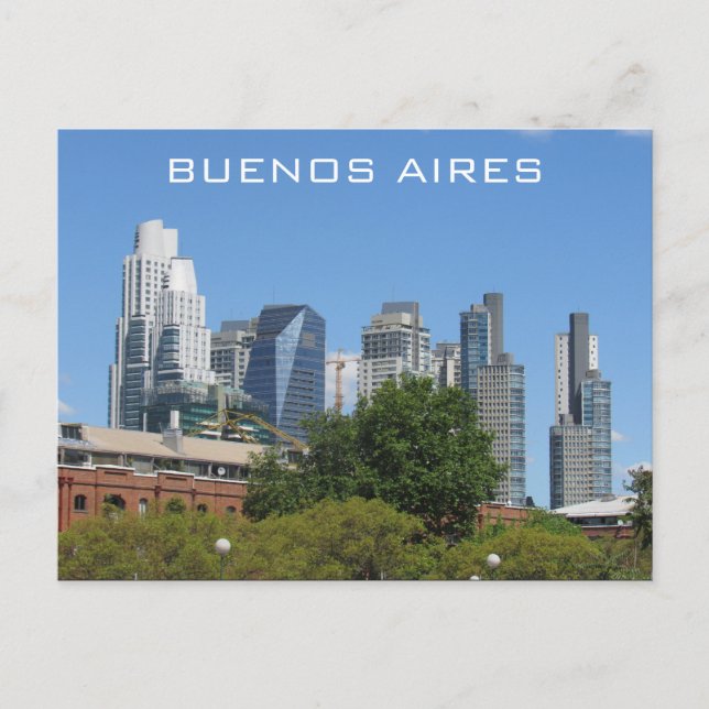 Buenos Aires Skyline modern Postkarte (Vorderseite)