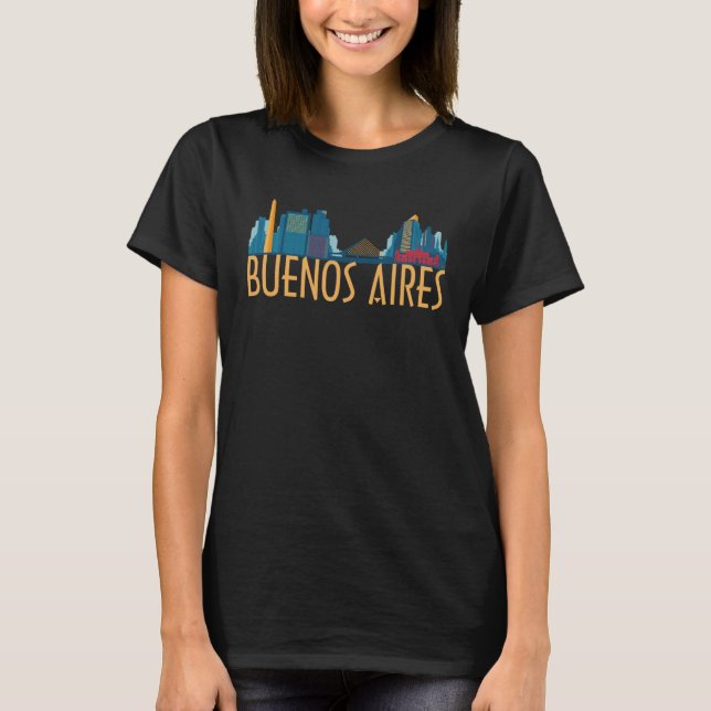 Buenos Aires - Skyline-Silhouette Argentiniens T-Shirt (Vorderseite)