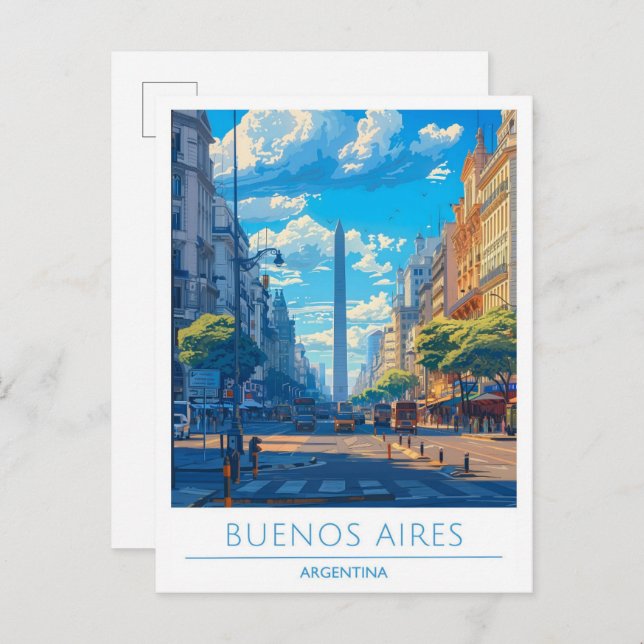 Buenos Aires Stadt Argentinien Reisen Postkarte (Vorne/Hinten)