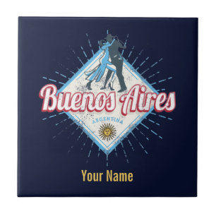 Buenos Aires Stadt Argentinien Retro-Tango Vintage Fliese