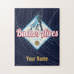 Buenos Aires Stadt Argentinien Retro-Tango Vintage Puzzle