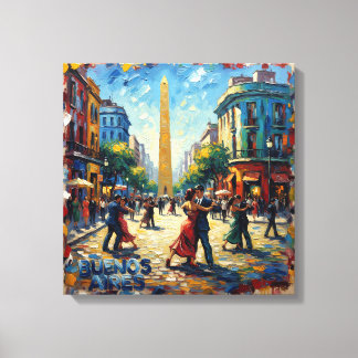 Buenos Aires Tango Straßenszene Gespannte Leinwand