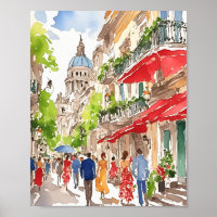 Buenos Aires Wasserfarben Kunst Prinz