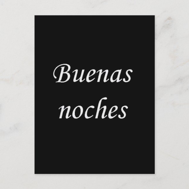 BUENOS NOCHES GOODNIGHT SPANISCHE SPRACHE WISHEN E POSTKARTE (Vorderseite)