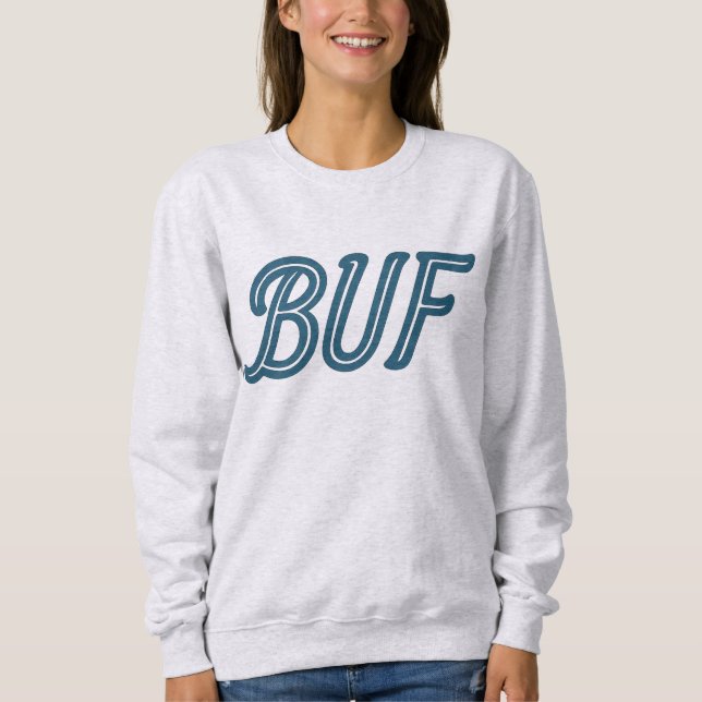 BUF Buffalo Airport Code - Buffalo NY Aviation Sweatshirt (Vorderseite)