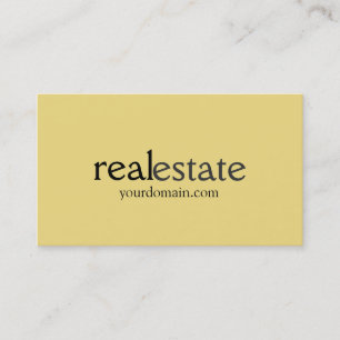 Buff Beige Real Anwesen Agent Business Card Visitenkarte