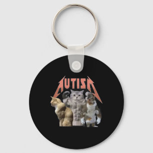 Buff Cats Autism Meme Schlüsselanhänger