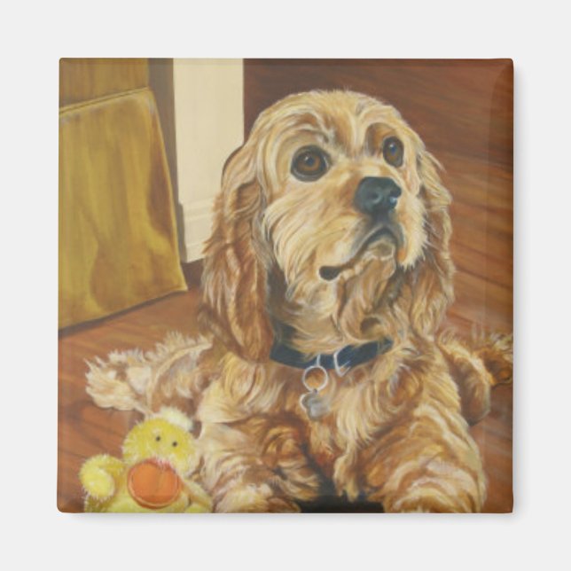 Buff Cocker Spaniel Magnet (Vorne)