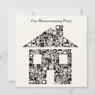 Buff House Zuhause Housewarming Party Einladung