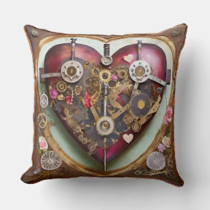 Buff Red Heart Steampunk Serie Kissen