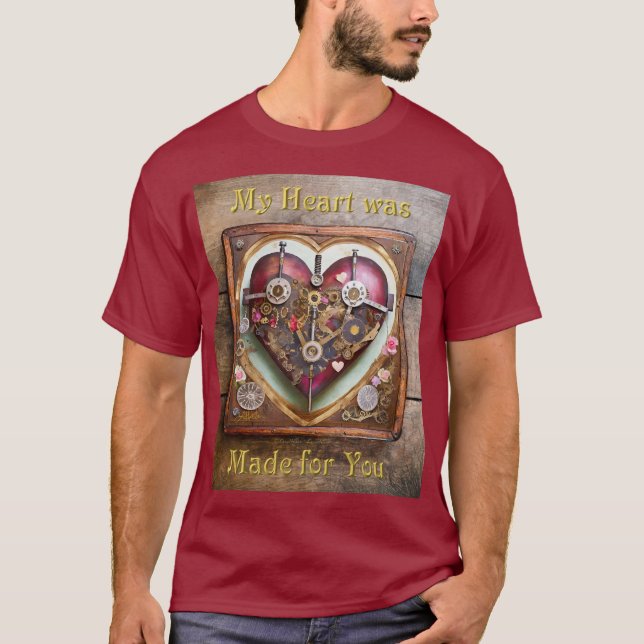 Buff Red Heart Steampunk Serie T-Shirt (Vorderseite)