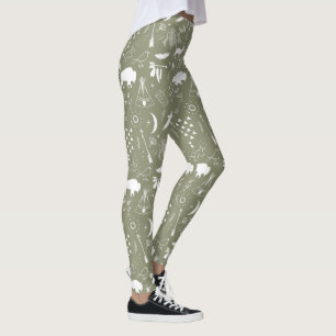 Buffalo Adventures Black and Red Kariert ID599 Leggings