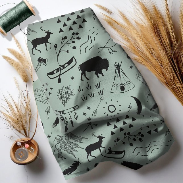 Buffalo Adventures Black mit beliebigen Farben ID5 Stoff (Von Creator hochgeladen)