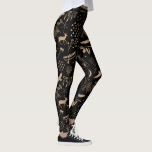 Buffalo Adventures Pattern Kraft ID599 Leggings