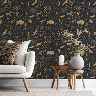 Buffalo Adventures Tan auf jedem Background ID599 Tapete