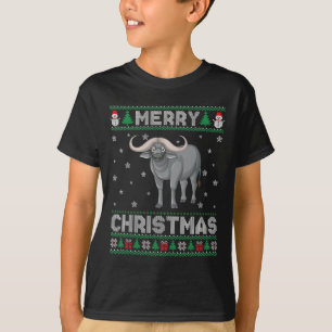 Buffalo Animal Men Frauen Kinder Ugly Weihnachten T-Shirt