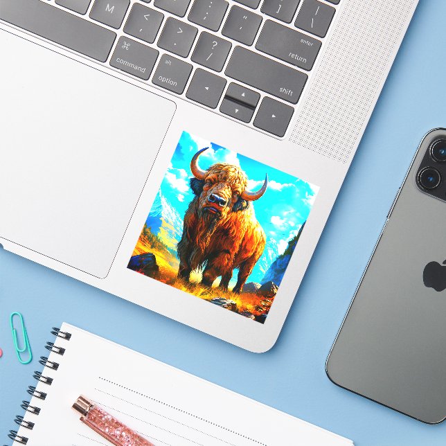 Buffalo Aufkleber (Laptop mit iPhone)