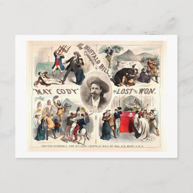 Buffalo Bill Abenteuer Postkarte (Vorderseite)
