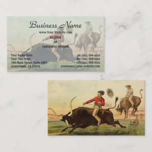 Buffalo Bill: Büffelreiten 1889 Vintage Western Visitenkarte