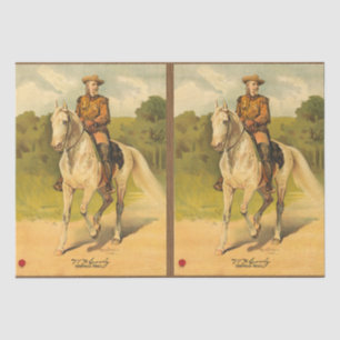 Buffalo Bill Cody on Horse Pattern Decoupage Seidenpapier