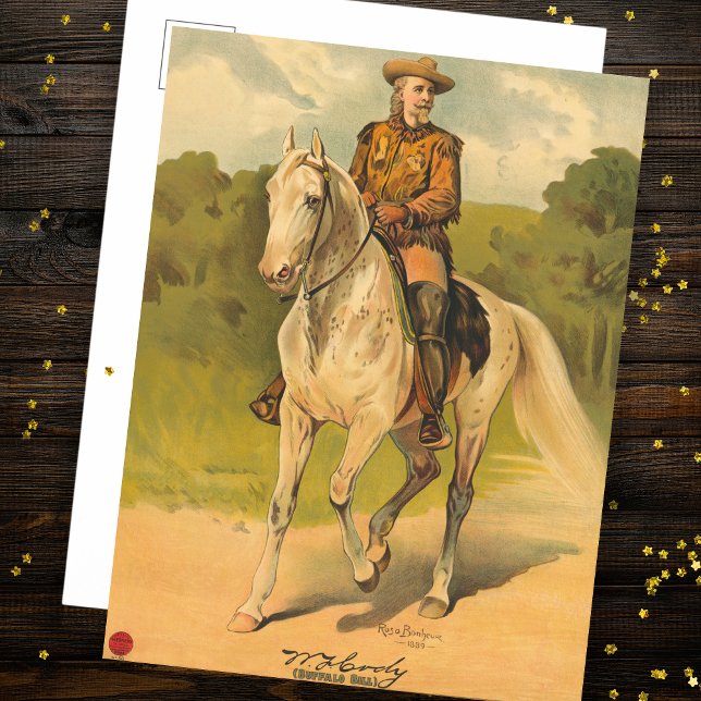 Buffalo Bill Cody on Horse Postkarte (Von Creator hochgeladen)