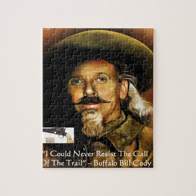 Buffalo Bill Cody sein Gun & Quote Geschenke & Kar Puzzle (Vertikal)