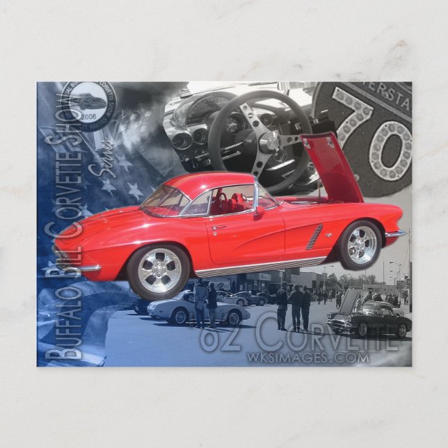Buffalo Bill Corvette Show Poster Postkarte (Vorderseite)