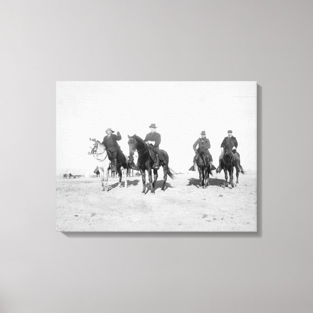 Buffalo Bill, General Miles, Captain Baldwin Leinwanddruck (Vorderseite)