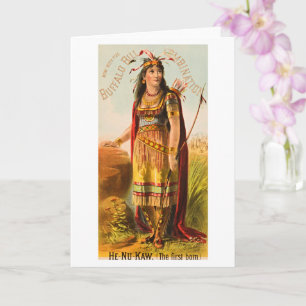 Buffalo Bill Handsomest Indian Maiden 1880er Karte