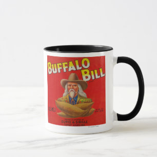 Buffalo Bill-Marken-Jamswurzel-Kisten-Aufkleber Tasse