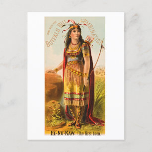 Buffalo Bill schönstes Indianermädchen 1880er Jahr Postkarte
